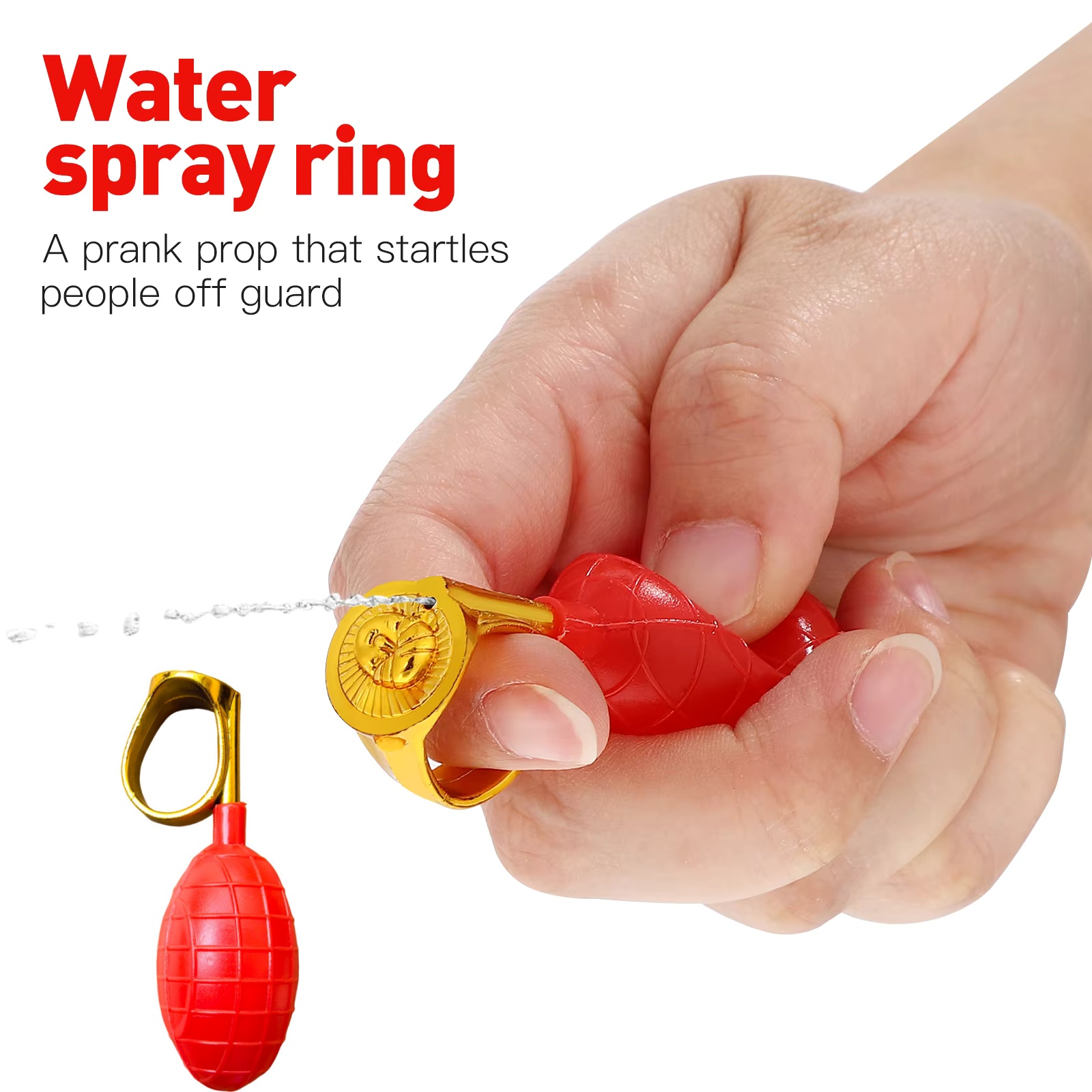 Party Games Physical - 1/5PCS Hidden Water Spray Magic Ring