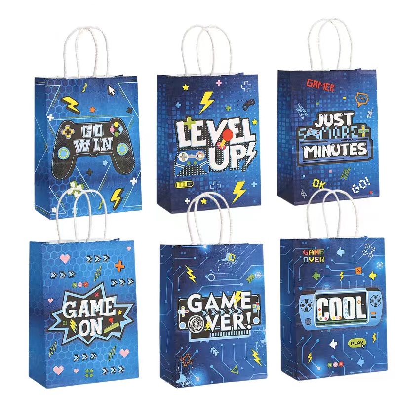 Party Games Engagement - 6/24Pcs Video Game on Theme Paper