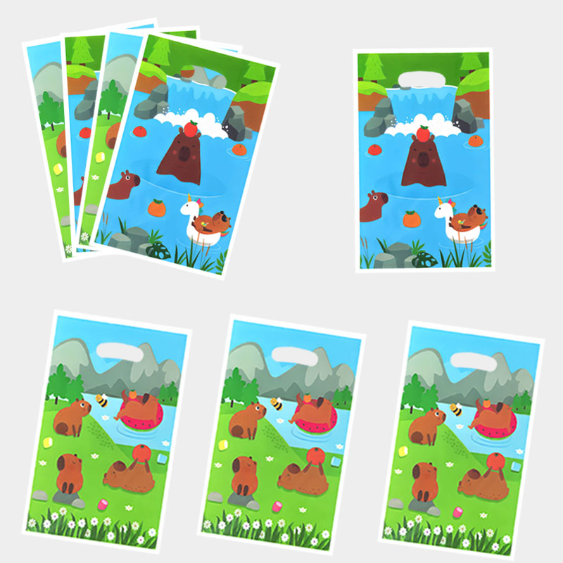 Party Games Engagement - 20Pcs/40Pcs Cartoon Character Gift Bags, Capybara