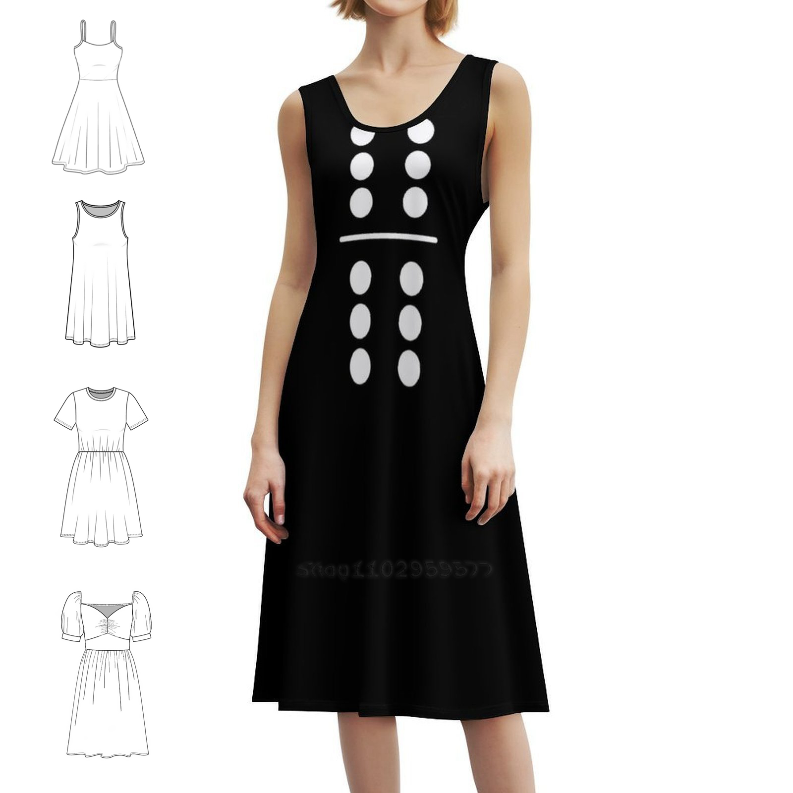 Party Games Simple - Domino Costume 6-6 Double Six Simple