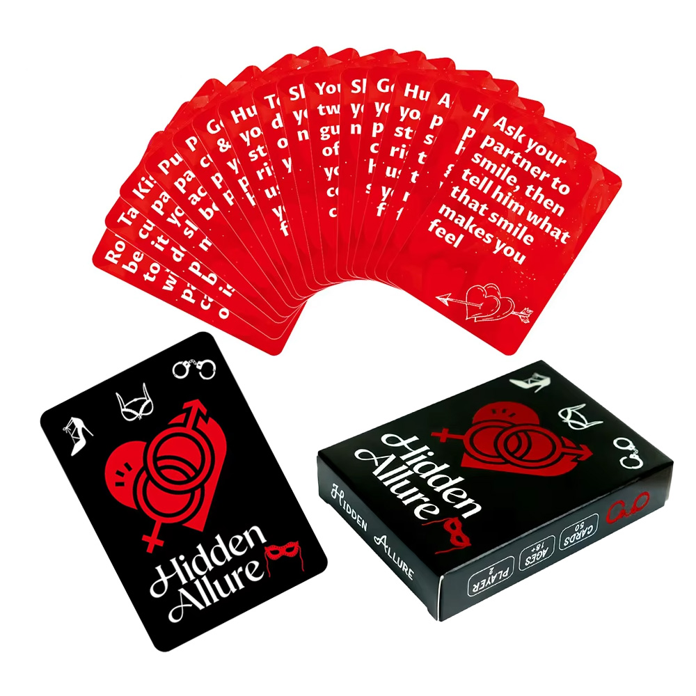 Party Games Adults Drinking - 50-Card Couples Drinking Intimacy Game Set,