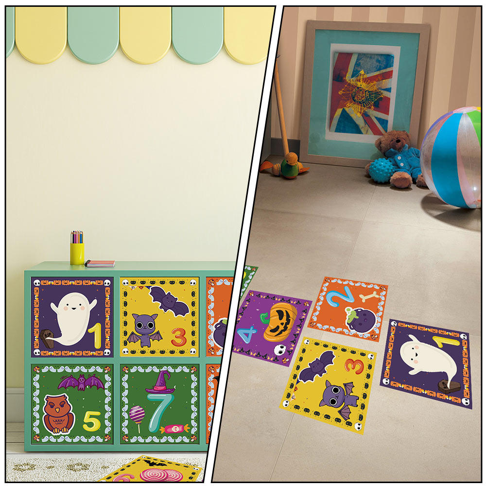 Party Games Simple - Hopscotch Floor Stickers PVC Durable Home
