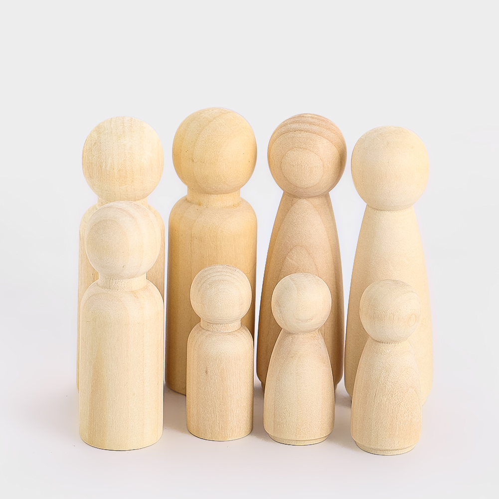 2PCS Wooden Puppet Solidwood C - Party Games Simple recension och pris