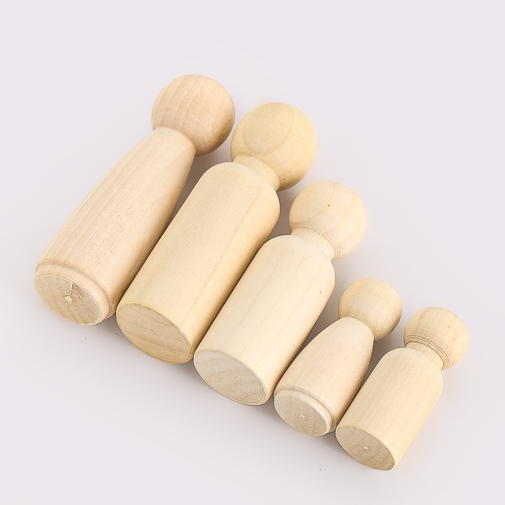 2PCS Wooden Puppet Solidwood C - Party Games Simple recension och pris