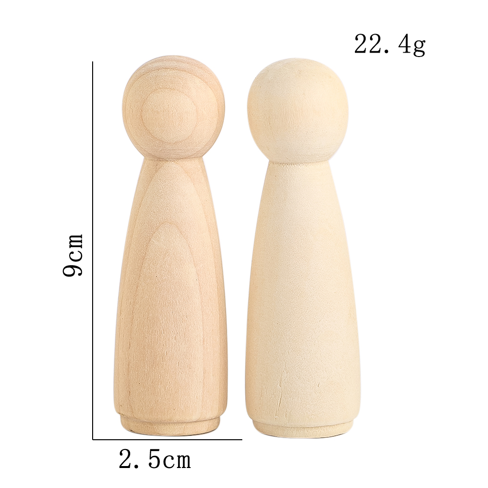 2PCS Wooden Puppet Solidwood C - Party Games Simple recension och pris