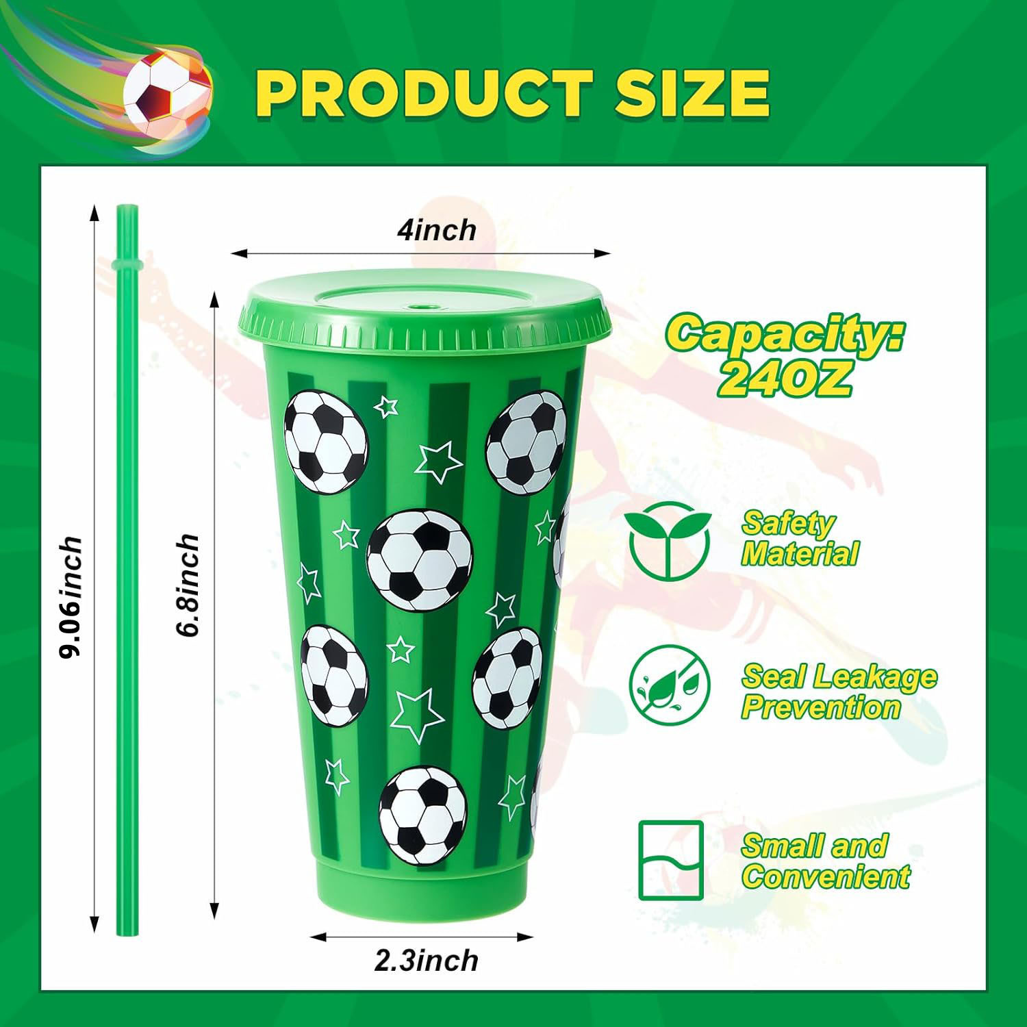 6/12Pcs 710ML Plastic Football - Party Games Adults Drinking recension och pris