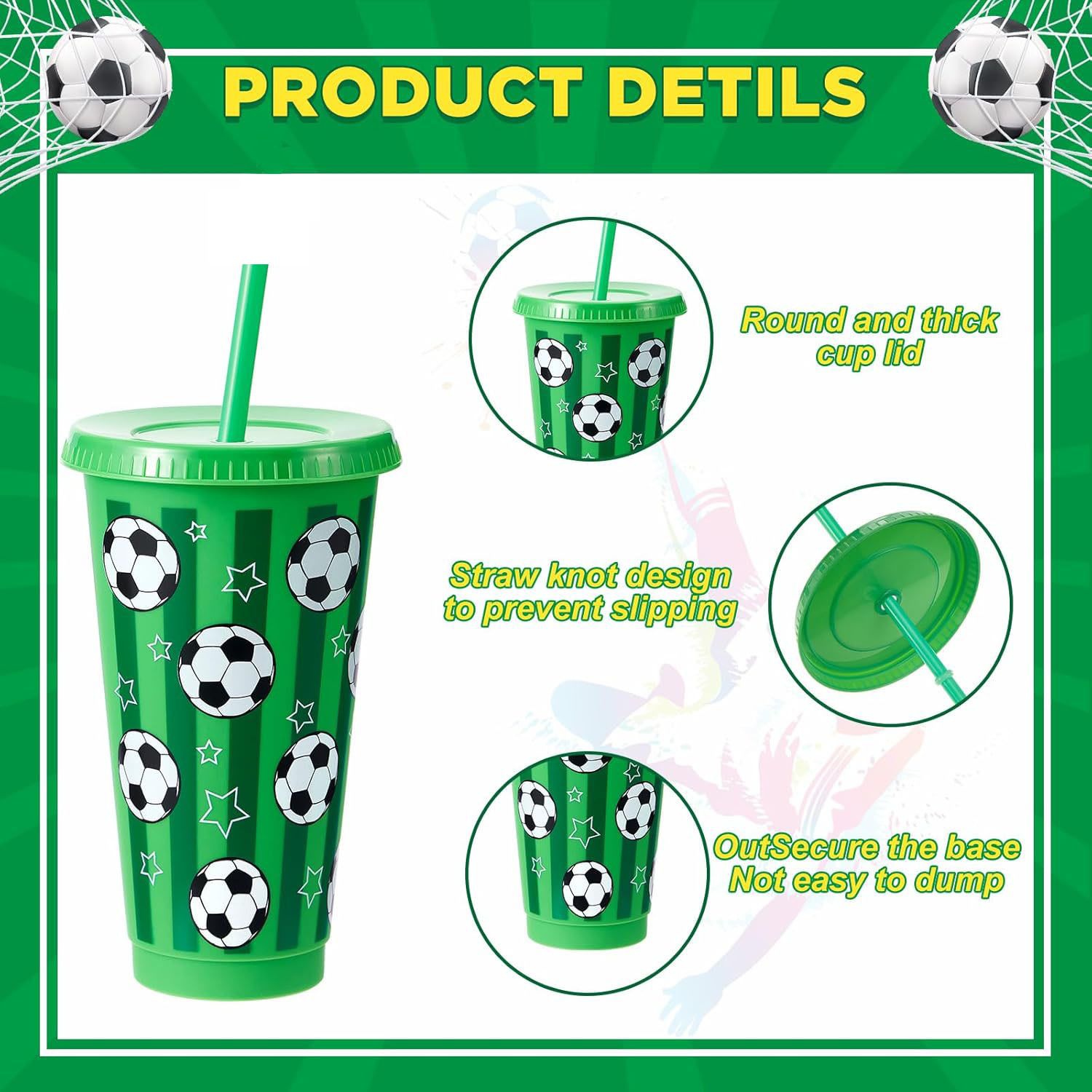 6/12Pcs 710ML Plastic Football - Party Games Adults Drinking recension och pris