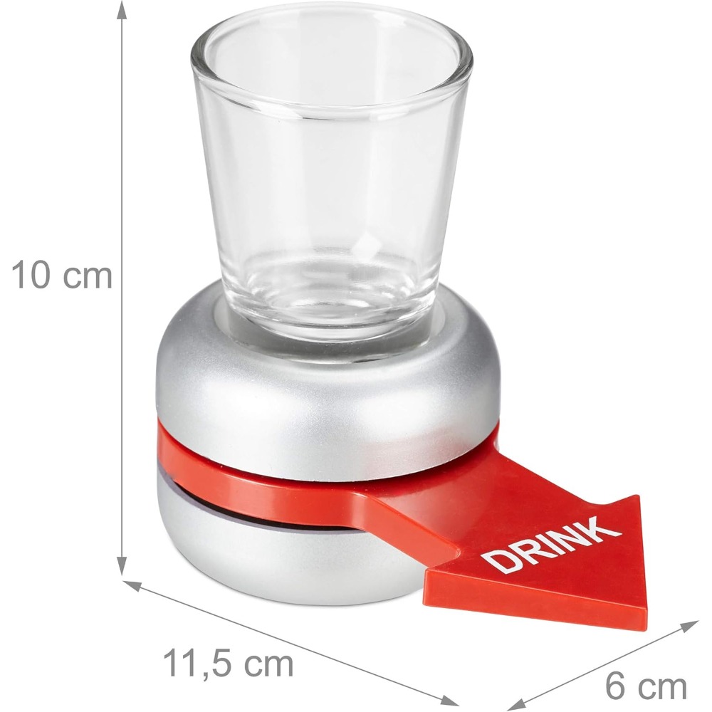 Relaxdays Drinking Game, Spin  - Party Games Adults Drinking recension och pris