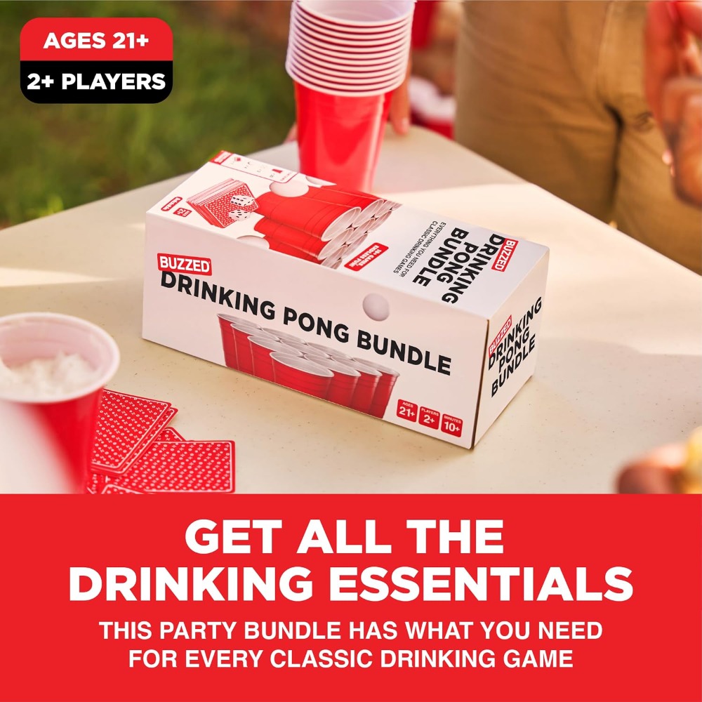 Drinking Pong Game Set with Di - Party Games Adults Drinking recension och pris